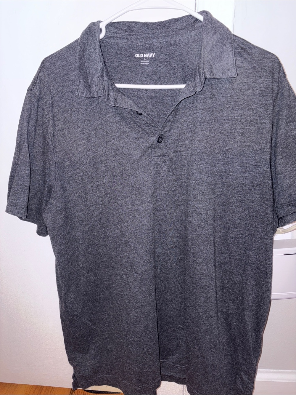 Old Navy Men's Charcoal Heather Polo